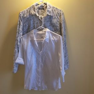 2 women's button down blouses